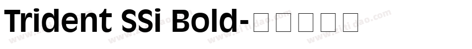 Trident SSi Bold字体转换